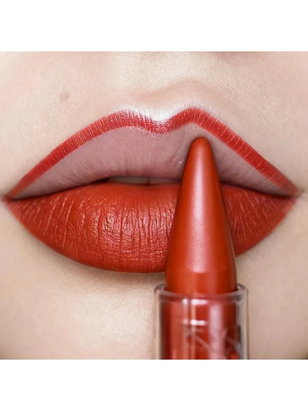 Women E5 Orange Red Gradient Matte Lip Liner Combo Long Lasting Lip Stick Pencil
